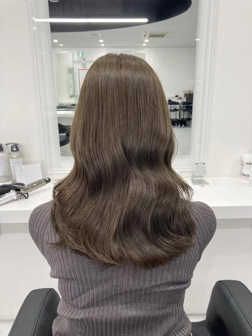カラー ブリーチありorなし 暖色カラー🎀セナのヘアスタイル