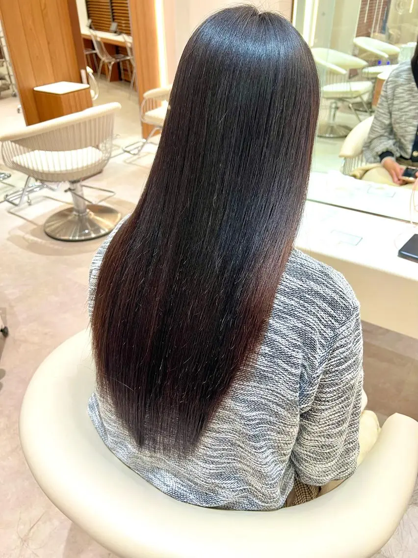 ロング カット 縮毛矯正 トリートメント ヘアセット 韓国レイヤー🇰🇷 韓国研修◎渋谷カイトのヘアスタイル