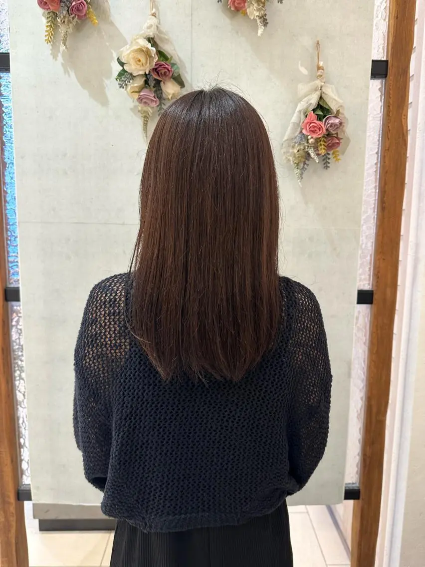 ミディアム ブリーチなしダブルカ ラー🎀透明感/AOのヘアスタイル