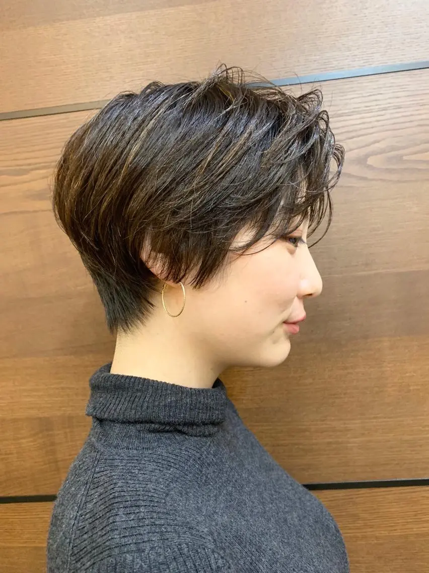 ショート パーマ ハンサムショート ショートヘア tension 【テンション】のヘアスタイル