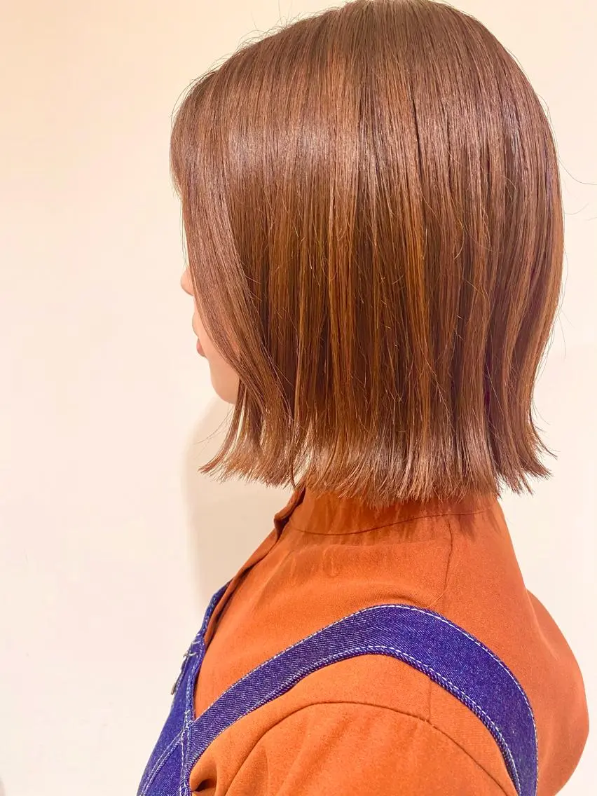 ショート カラー ブラウンカラー オレンジ オレンジブラウン 🌈🌸あおき みちる🌟💗のヘアスタイル