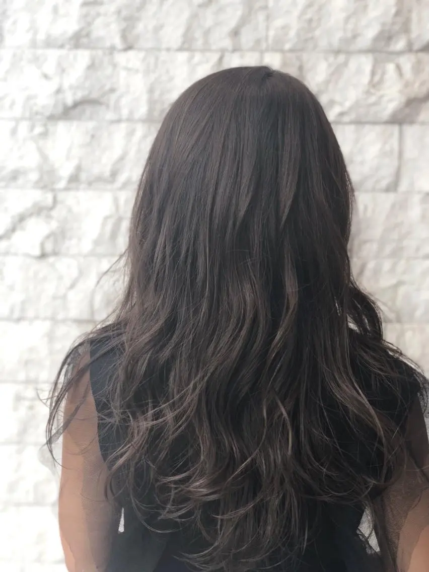 セミロング カラー 中野 竜介のヘアスタイル