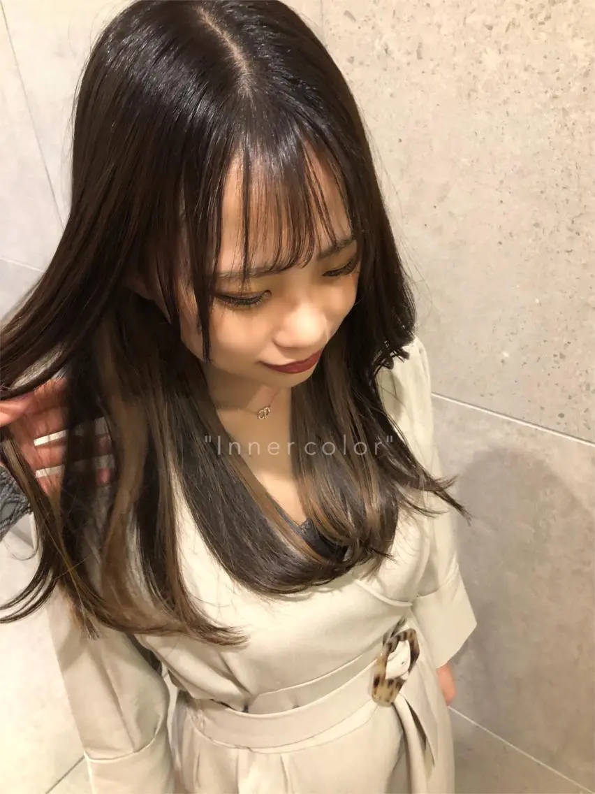 ロング カラー インナーカラー レイヤーカット／ 髪質改善✨山中優のヘアスタイル
