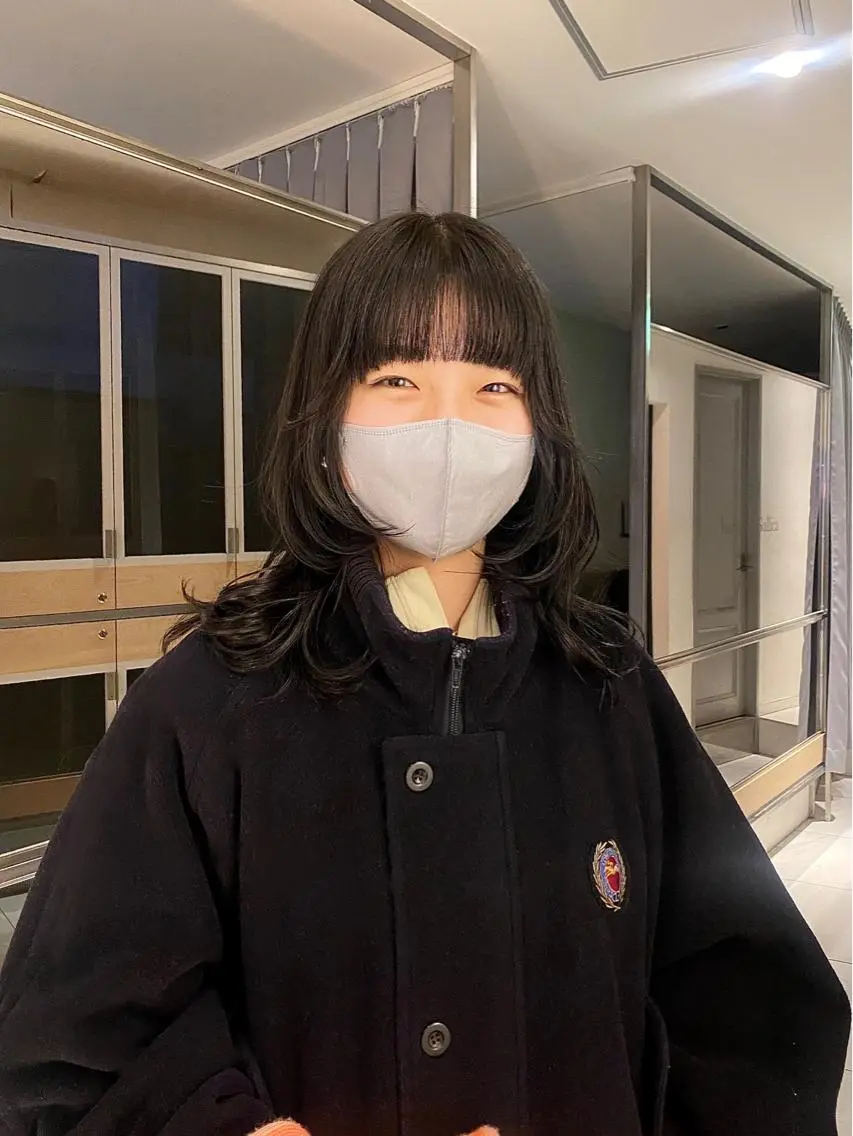 セミロング カラー パーマ 艶髪/ダークトーン 🩶丸山日向のヘアスタイル