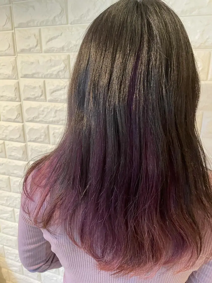 ロング カラー カット ヘアカラー トリートメント 英語ok sohee ソヒ 305号室のヘアスタイル