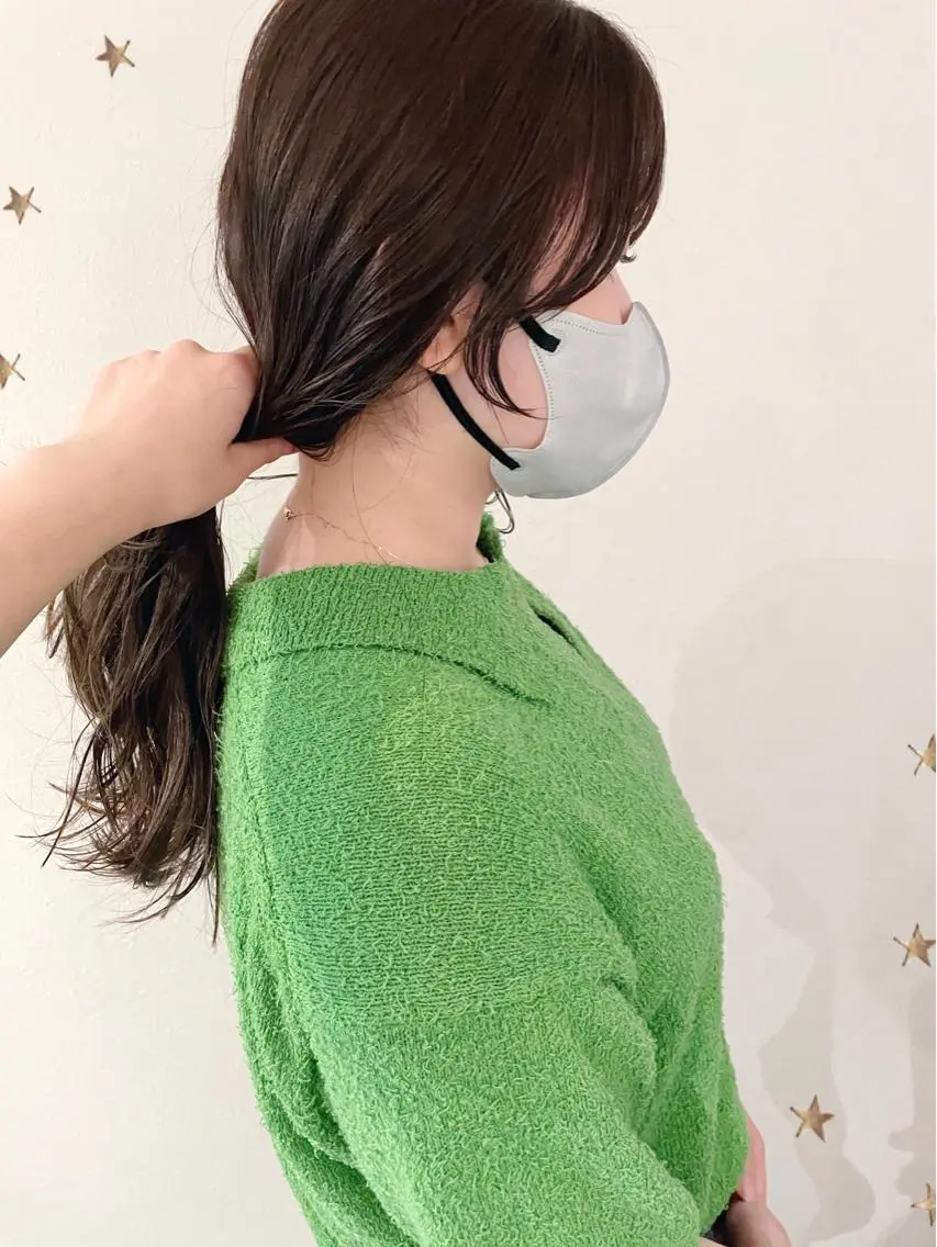 ロング カラー カット ヘアカラー 市川 千夏のヘアスタイル
