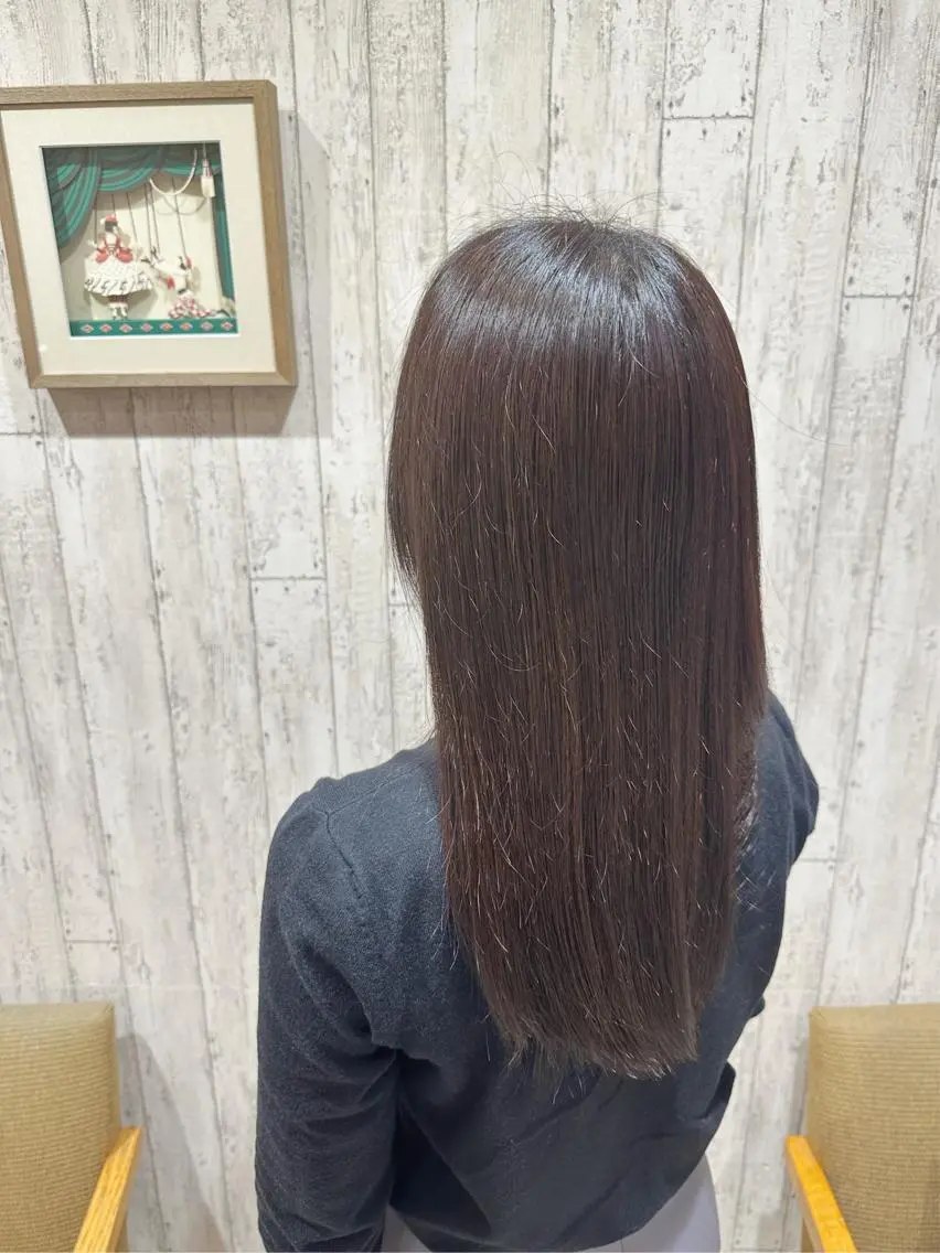 ロング カラー ブラウンカラー ヘアカラー 髪質改善 すずきひじりのヘアスタイル