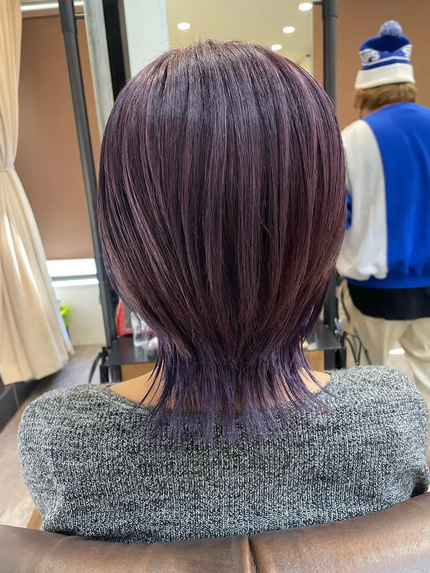 ミディアム カラー ウルフカット カット ヘアカラー トリートメント 前田リサコ🌹 ✨艶髪職人のヘアスタイル