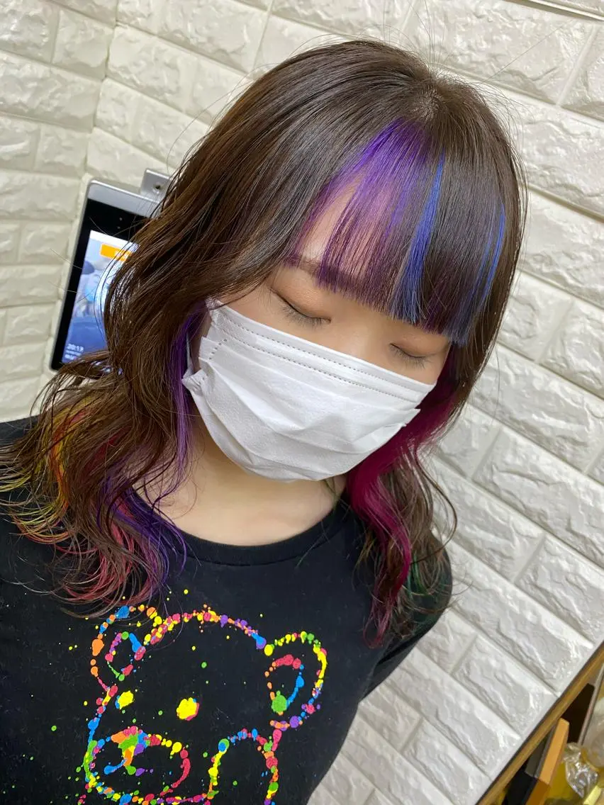セミロング カラー カット IwAsh大和駅前店 河野亜里香のヘアスタイル