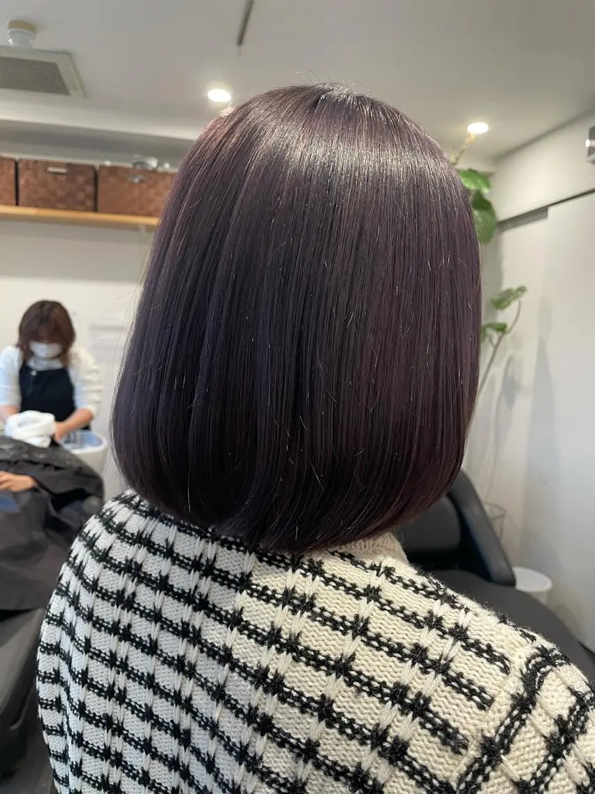ショート カラー バイオレットカラー 京都美容師 塩のヘアスタイル