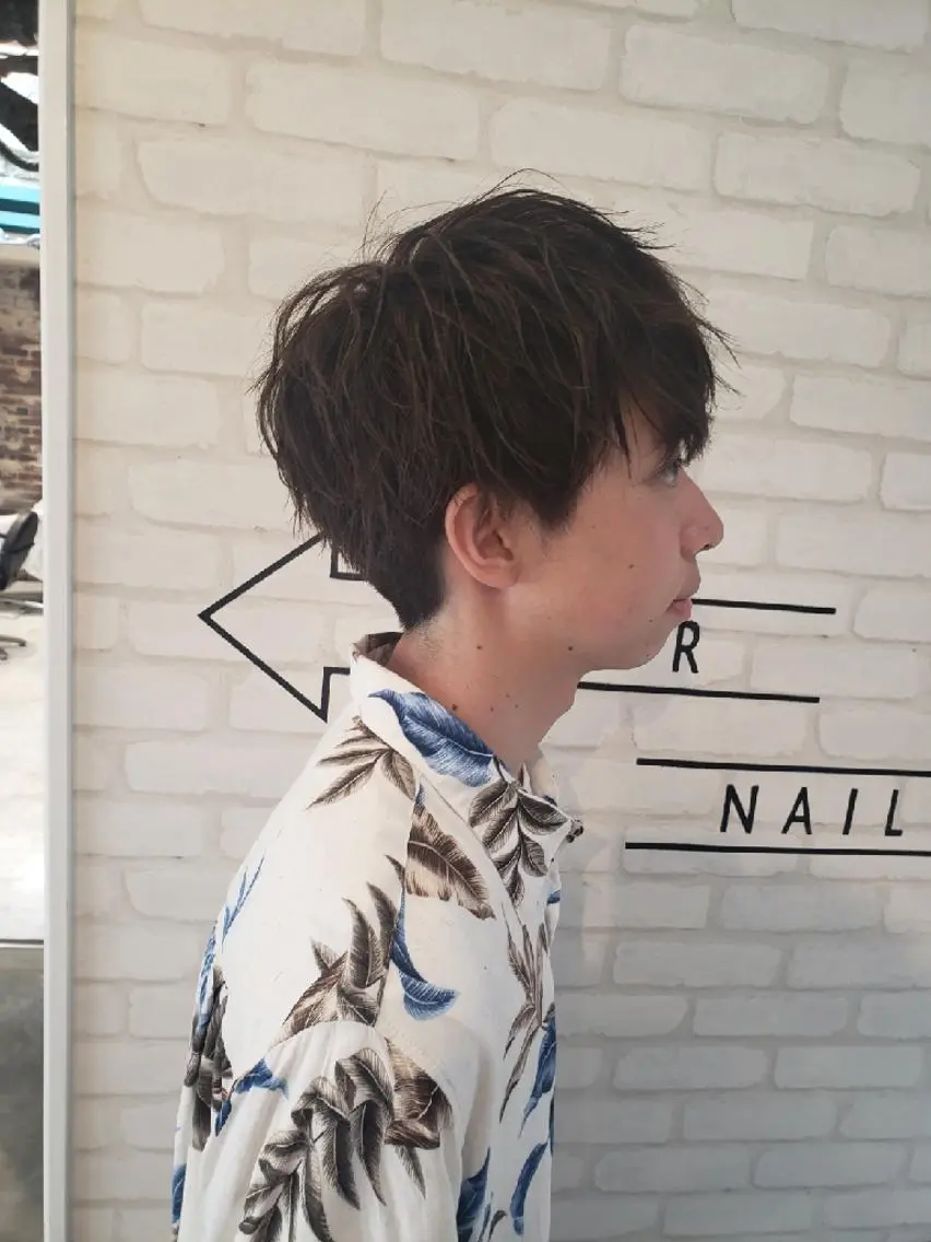 ショート カラー 渋谷 メンズ 木下 仁来のヘアスタイル
