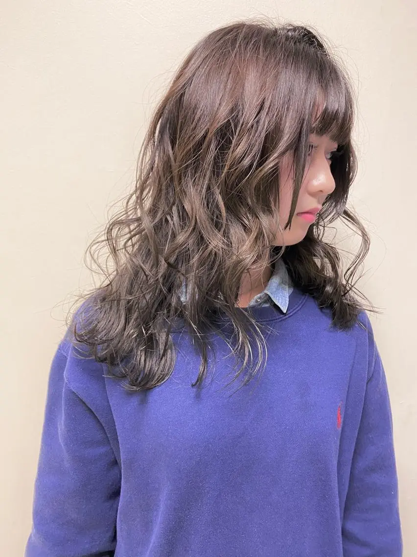 セミロング カラー hair &eye LAWE.店長のヘアスタイル