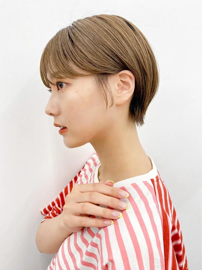 ショート 丸みショート ショートヘア anhelo髪質改善 メテオ髪質改善名駅のヘアスタイル