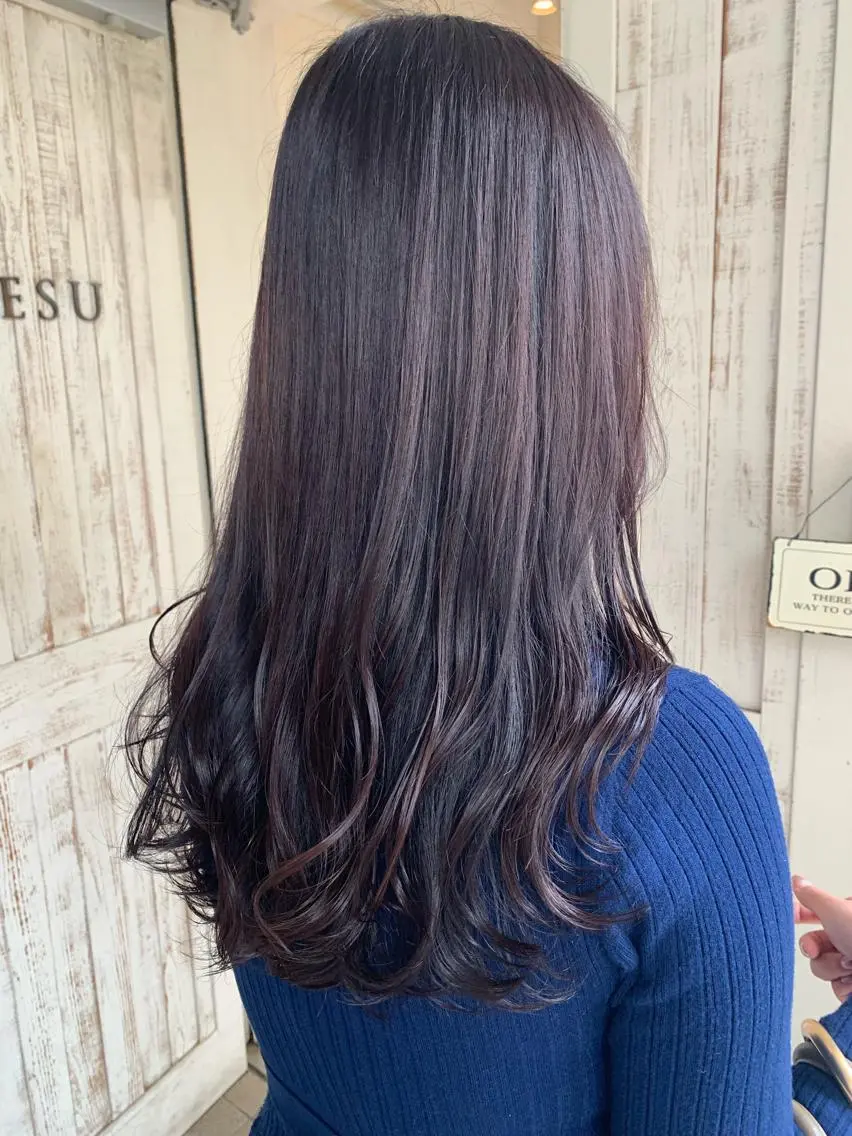 ロング カラー ヘアアレンジ グレージュ ラベンダーカラー ラベンダーグレージュ ラベンダーグレー ロング 似合わせhair🔸 アサダ タカコ🔸のヘアスタイル