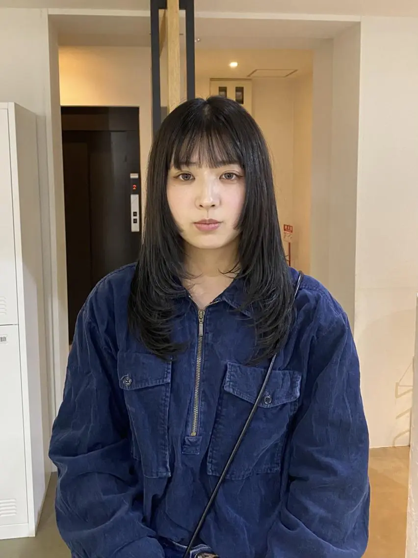 ロング 姫カット レイヤーカット カット ヘアカラー YUCCA 茨木のヘアスタイル