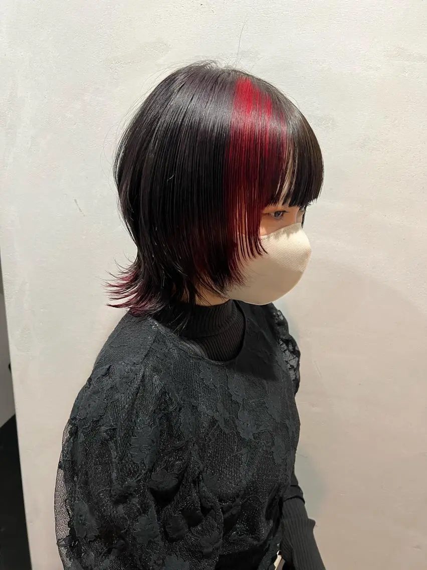 ミディアム カラー デザインカラー Ryo リョウのヘアスタイル