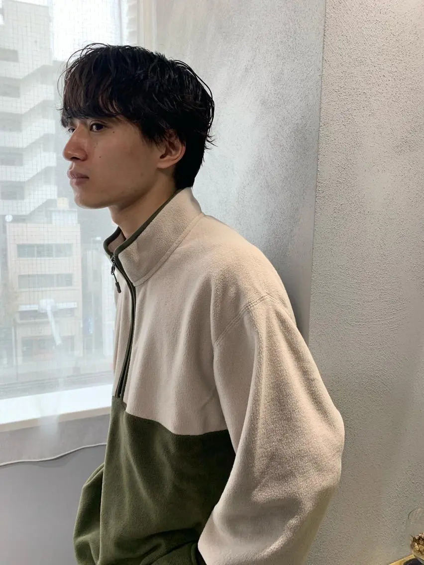 ショート パーマ メンズ ボブパーマコテ巻き風 パーマNo1深江秀平のヘアスタイル