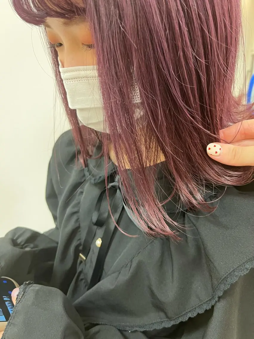 ミディアム カラー 暖色/ブリーチカラー 🎀 M i k uのヘアスタイル