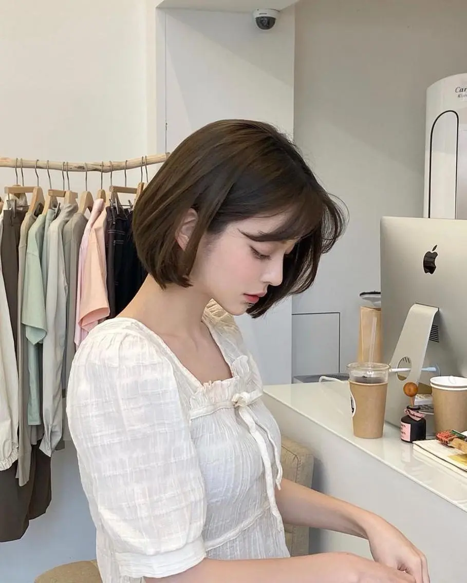 ショート ボブ 韓国風ヘア ♡レイヤーボブ パーマ/うらら♡のヘアスタイル