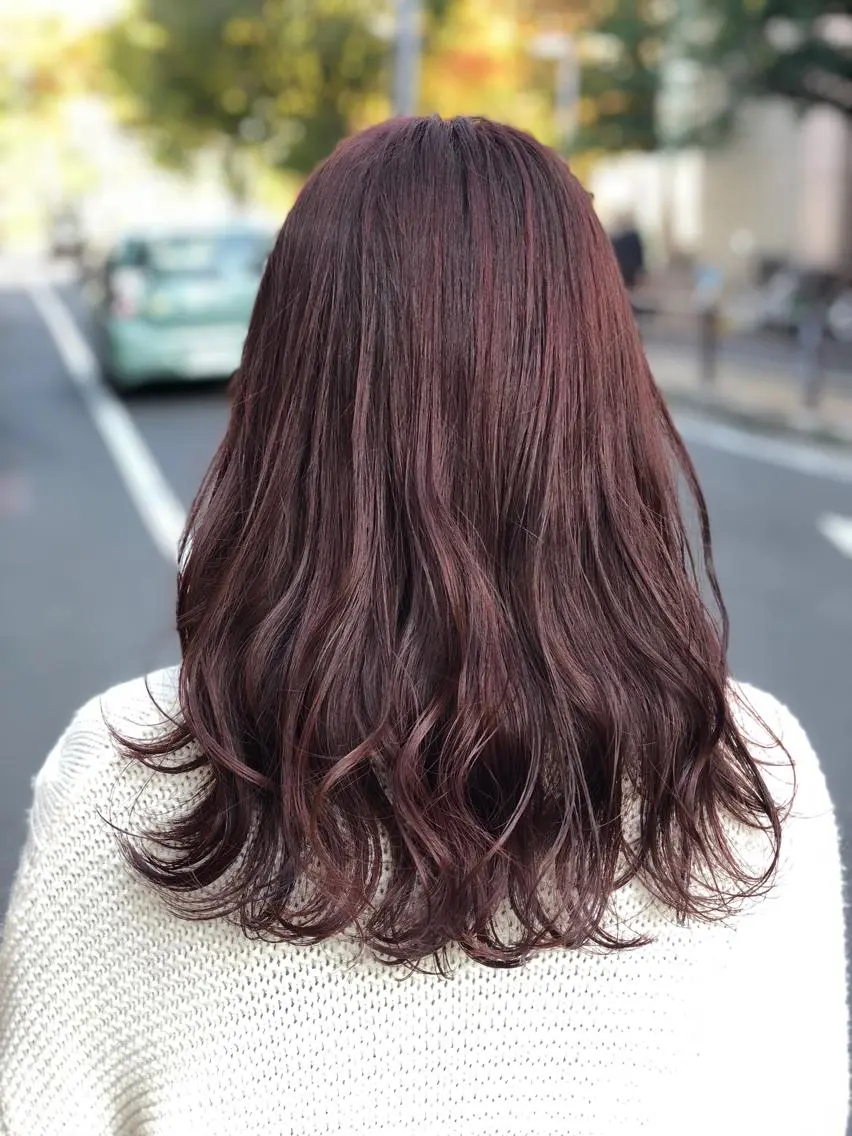 セミロング ヘアカラー 國次 夕貴のヘアスタイル