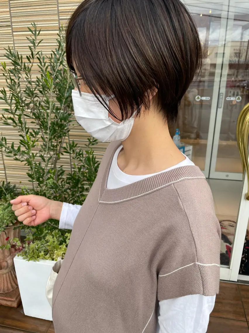 ショート カラー ショートボブ ボブ ショートヘア 鶴岡で縮毛矯正なら お任せ！ハヤシナオミのヘアスタイル