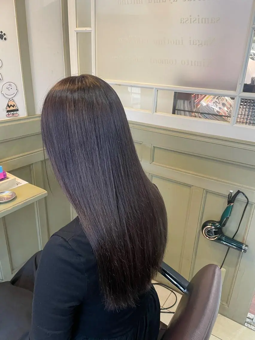 ロング カラー ベージュカラー ラベンダーカラー ラベンダーベージュ 金森 有希のヘアスタイル