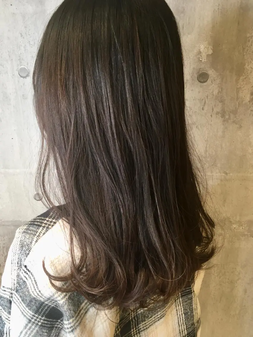 セミロング カラー ダークグレー ダークグレージュ グレージュ カット ヘアカラー トリートメント 田室 和幸のヘアスタイル