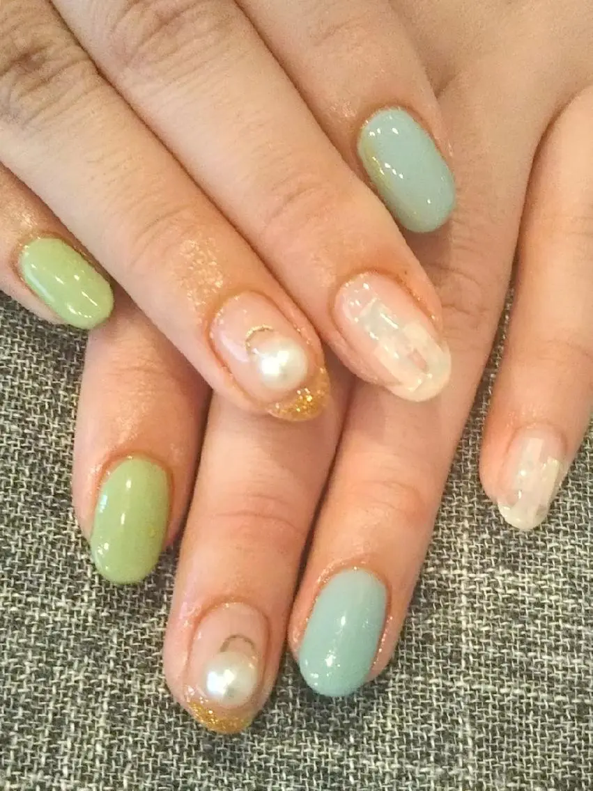 ネイル パステルネイル ハンドネイル private salon mieのネイルデザイン