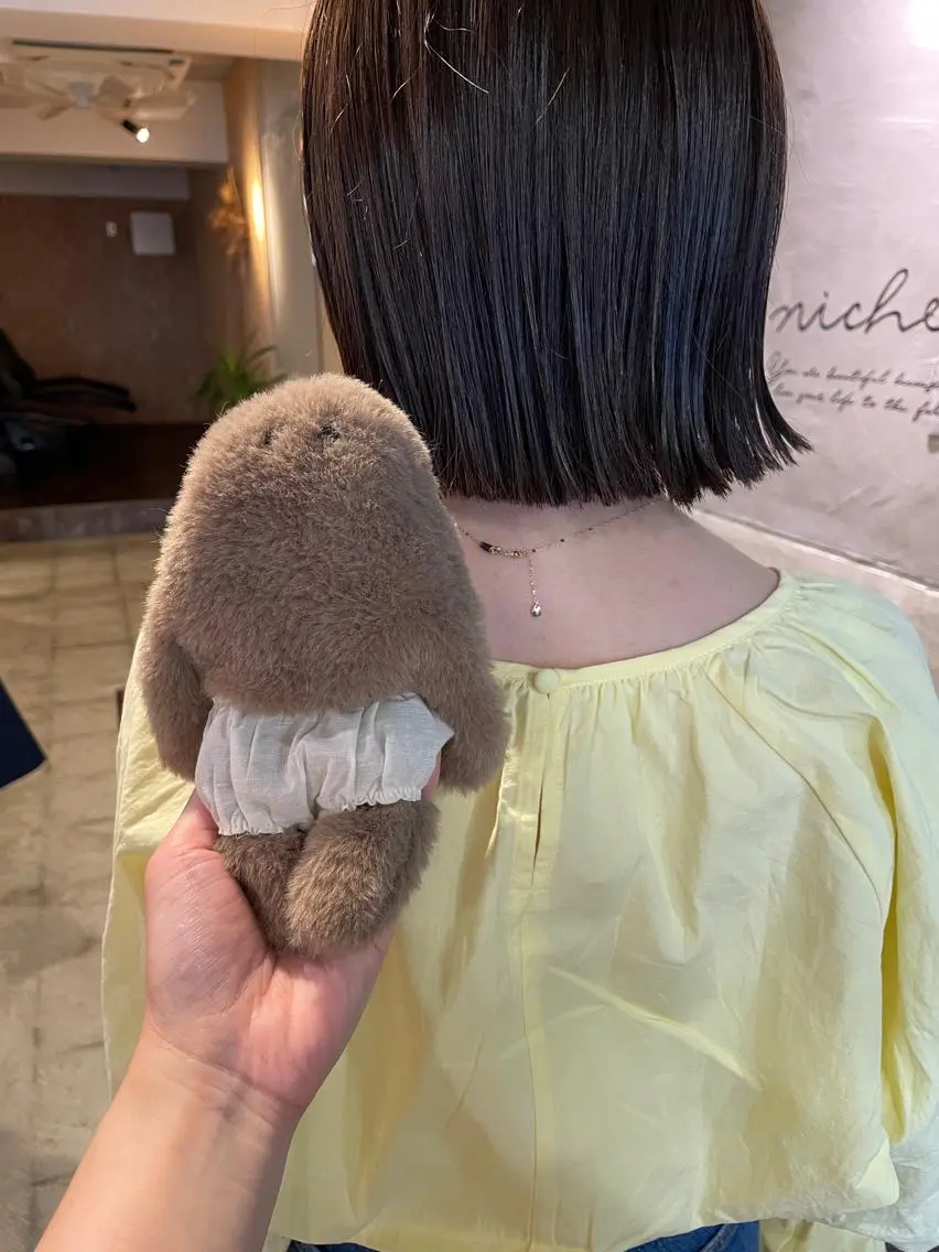 ミディアム カット ヘアカラー トリートメント ayane⭐️ボブ・ ショート・パーマのヘアスタイル