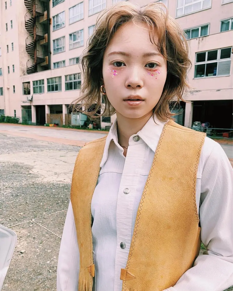 ミディアム カラー ベージュカラー ミルクティーベージュ tension 【テンション】のヘアスタイル