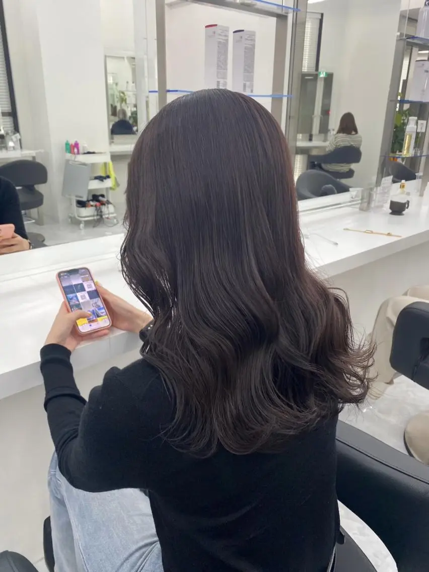 カラー *うる艶カラー🤍 福岡モデル募集🤍のヘアスタイル