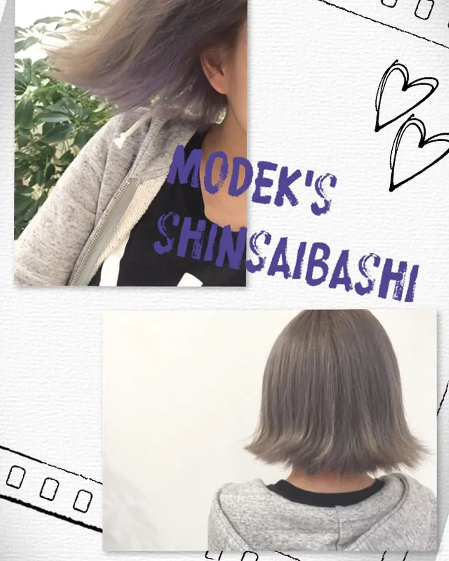 ショート カラー アッシュ シルバー シルバーアッシュ 外ハネヘア ハイトーン×髪質改善 KENTAのヘアスタイル