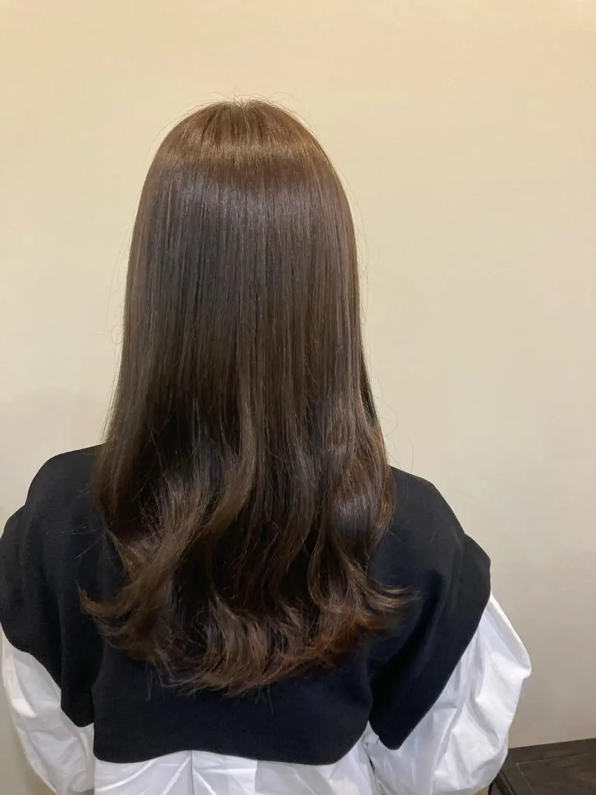 ロング カラー ブラウンカラー ショコラブラウン カット ヘアカラー 💎髪質改善💎 西森千夏のヘアスタイル