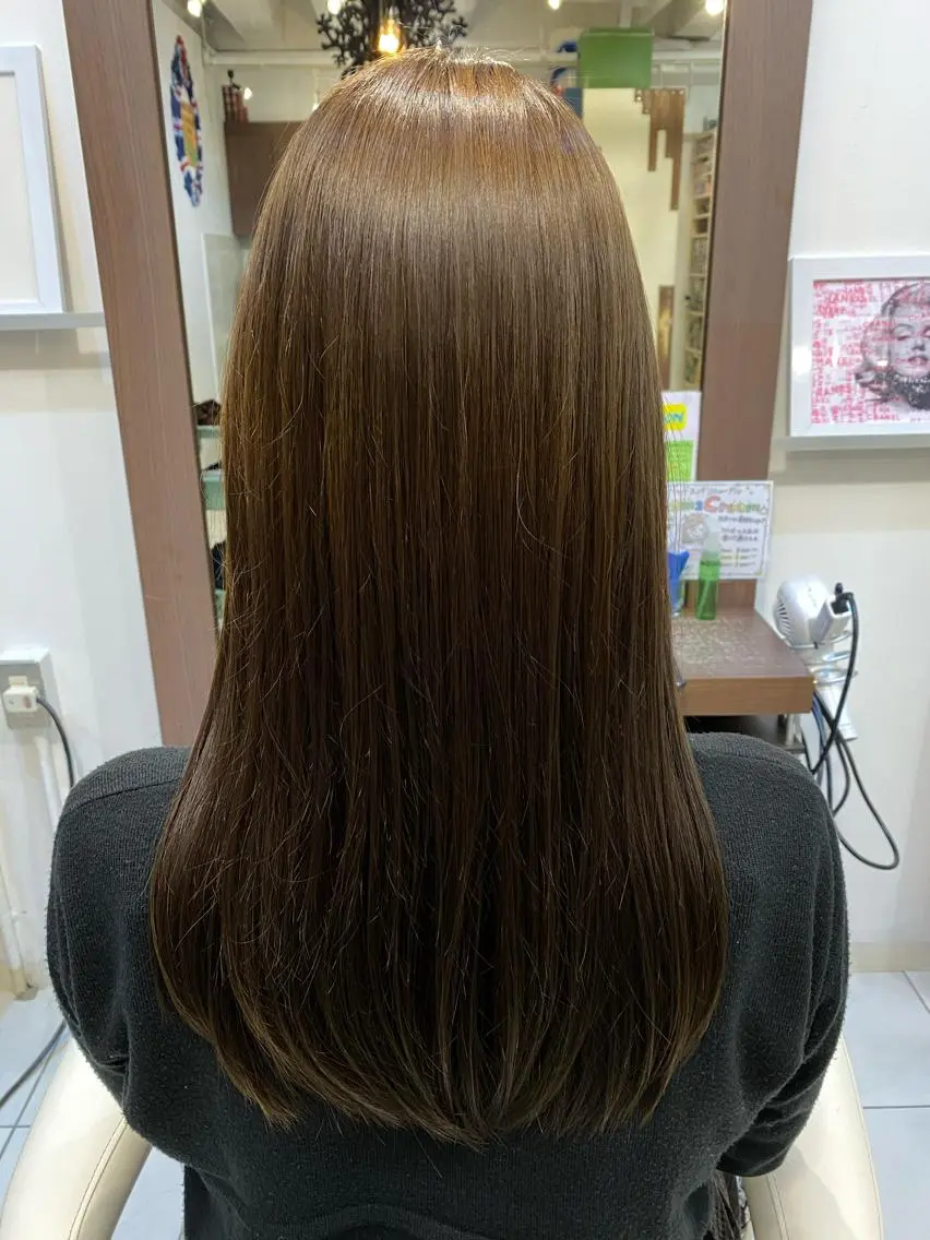ロング カラー ブラウンカラー オリーブブラウン 🌻秋山 夏樹🌻のヘアスタイル