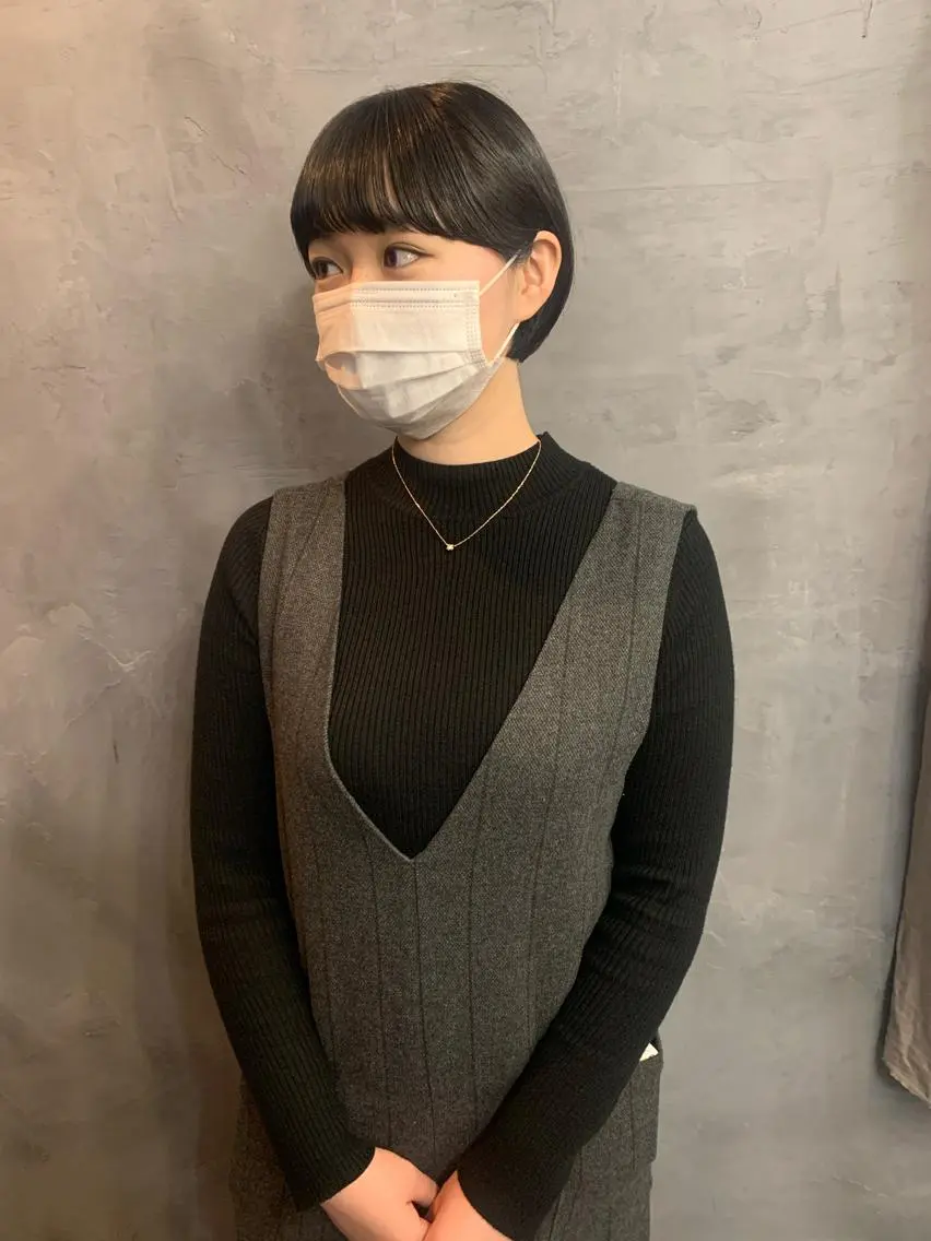 ショート カラー カット ヘアカラー トリートメント シノザキ/薬院/ボブ /ショート/髪質改善のヘアスタイル
