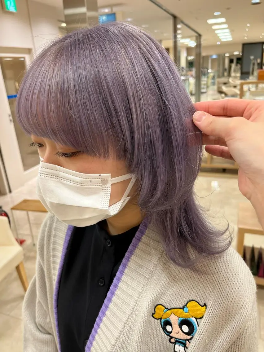 セミロング カラー 暖色/ブリーチカラー 🎀 M i k uのヘアスタイル