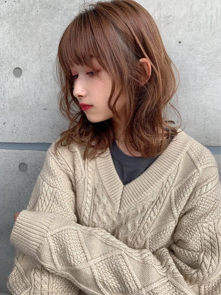 ミディアム カラー ヘアアレンジ カット ヘアカラー パーマ トリートメント ヘッドスパ ヘアセット 🪞THEATER 表参道店🩰のヘアスタイル
