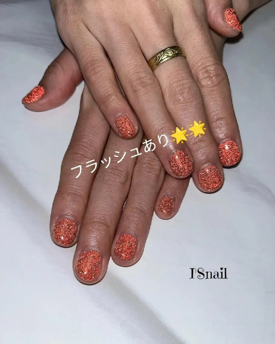 ネイル フラッシュネイル ラメ(グリッター) I'S nail 佐野のネイルデザイン