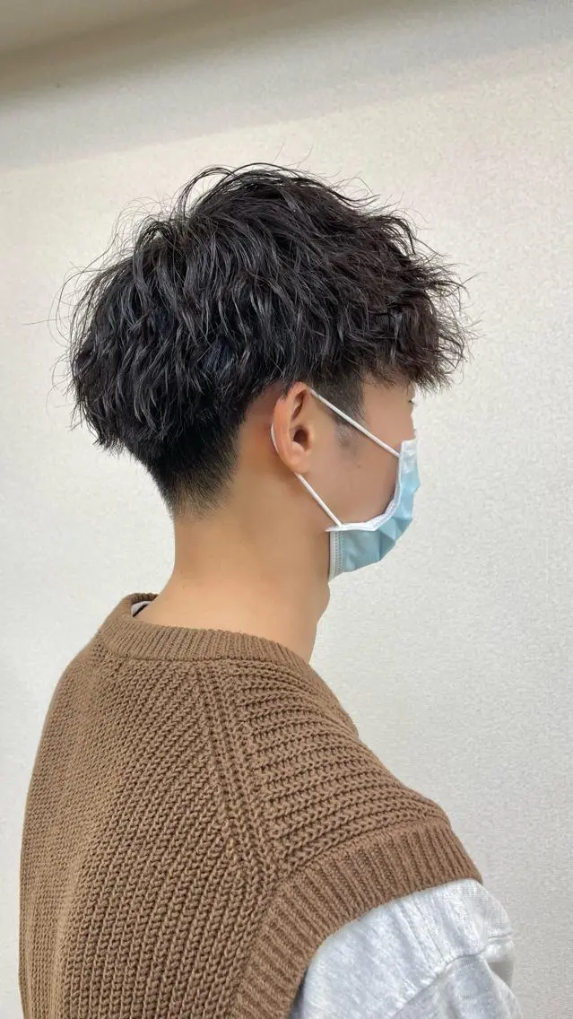 パーマ メンズ もりたみかこ 美容師お休み中のヘアスタイル
