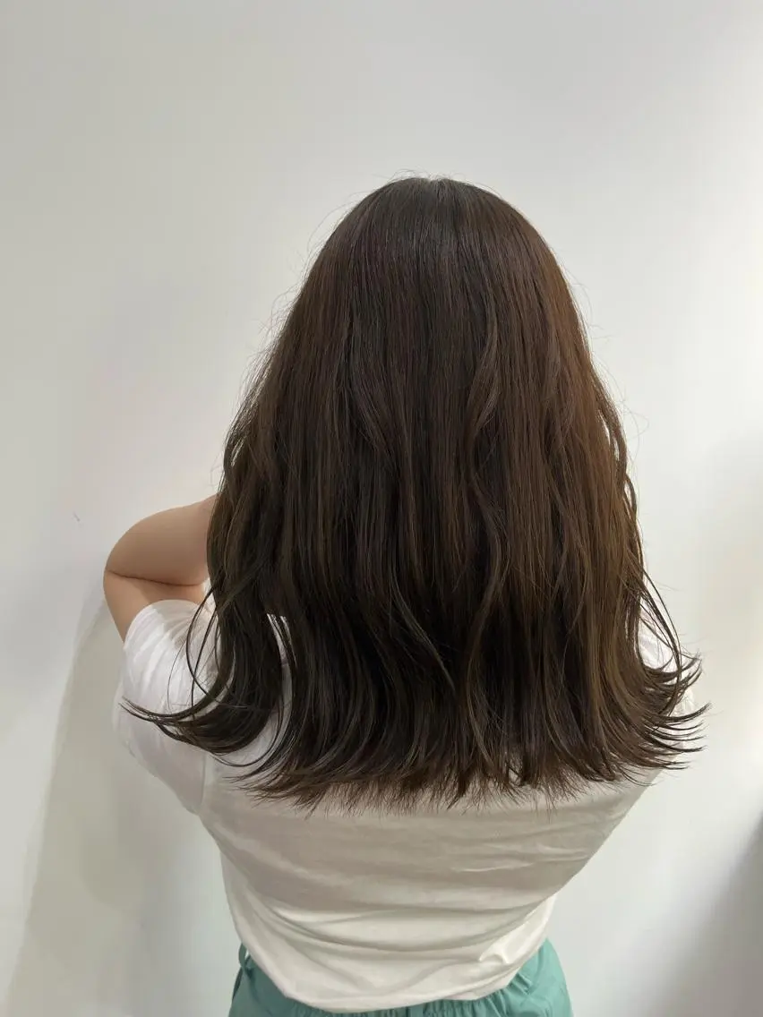 セミロング カラー ヘアアレンジ 【艶カラー】石山拓人 /ブリーチのヘアスタイル