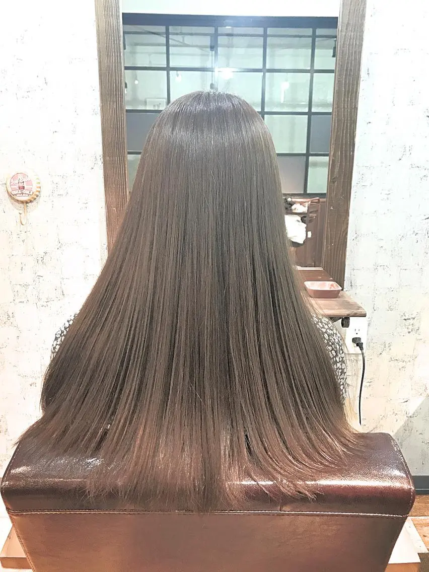 ロング 縮毛矯正 トリートメント 渡邊 健一のヘアスタイル