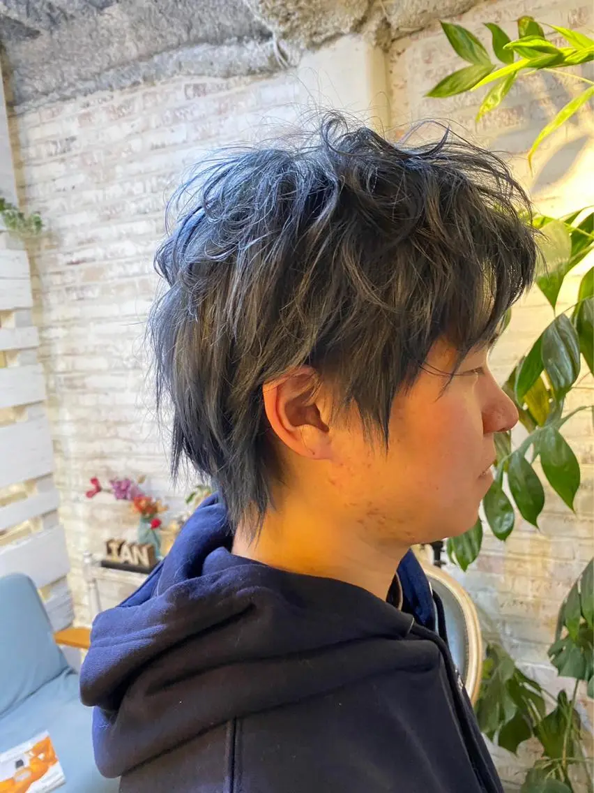 ショート カラー メンズ カット ヘアカラー 長濱 俊のヘアスタイル