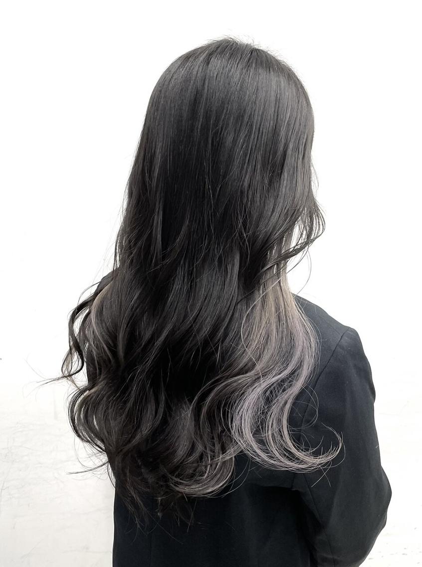ロング カラー アディクシーカラー イヤリングカラー グレージュ イルミナカラー インナーカラー トップスタイリスト ✨KIRIKA中野✨のヘアスタイル