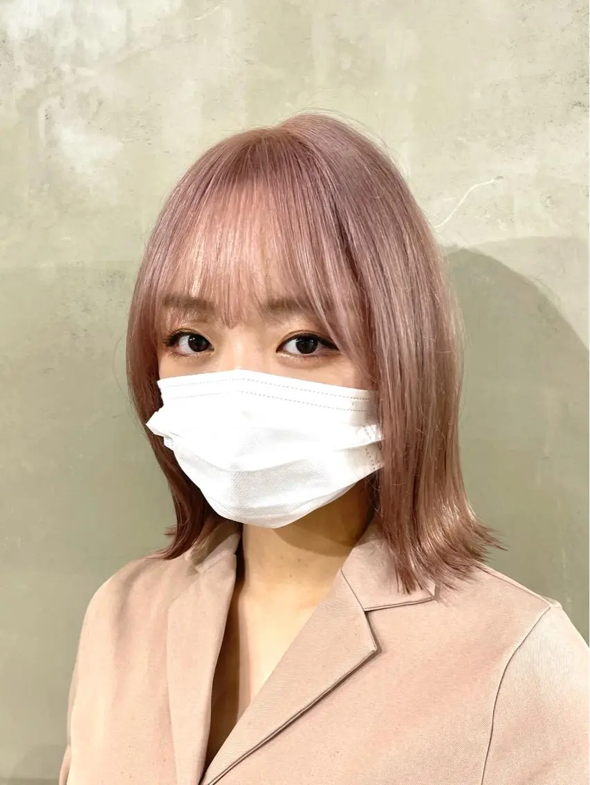 ミディアム カラー ハッシュカット/ハイ トーン/HIROKIのヘアスタイル