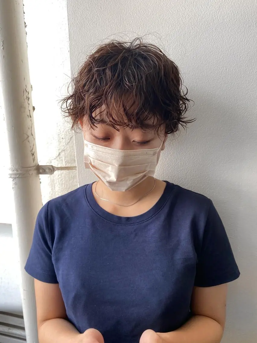 ショート パーマ ショートヘア 🌸透明感艶 カラー🌸Yuukiのヘアスタイル