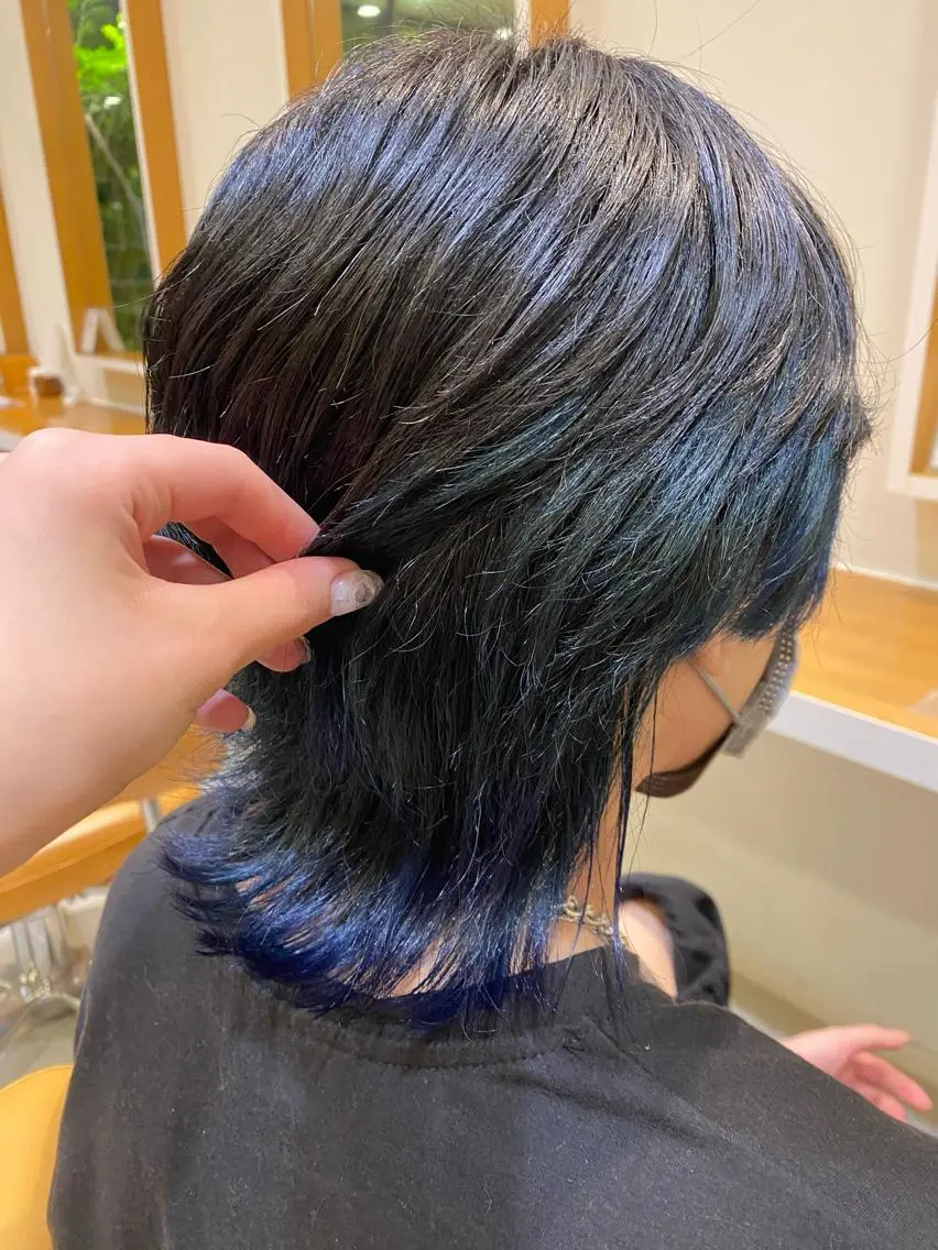 カラー メンズ ブルーカラー カット ヘアカラー トリートメント 波津久 鈴愛のヘアスタイル
