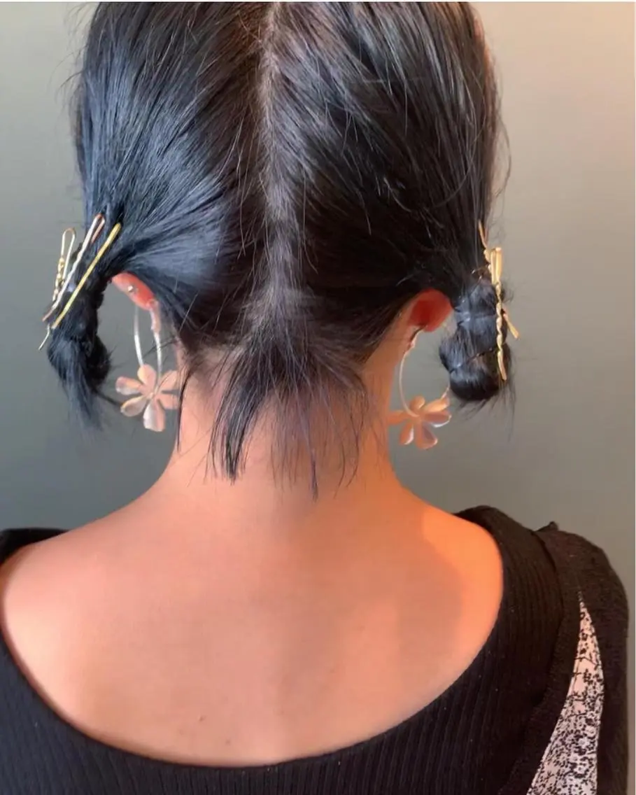 ミディアム カラー ヘアアレンジ ツインテール 中目黒🌼 🌼ハナのヘアスタイル