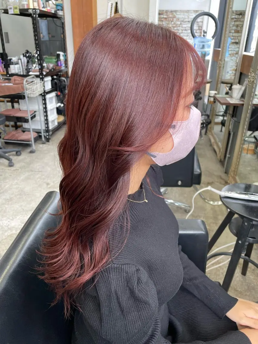 セミロング ヘアカラー トリートメント 大内 志穂のヘアスタイル