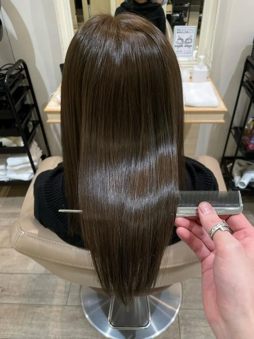 ロング 縮毛矯正 トリートメント 縮毛矯正 トリートメント 店長     押野 勇也のヘアスタイル