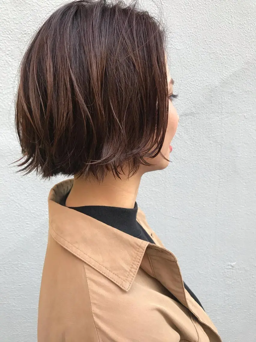 ショート ボブ カット ヘアカラー 縮毛矯正 トリートメント ayane⭐️ボブ・ ショート・パーマのヘアスタイル